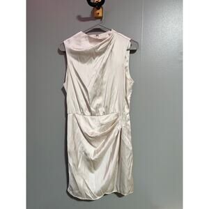 ✨ Abercrombie & Fitch Satin Drape Mini Dress – Cream | Size MP